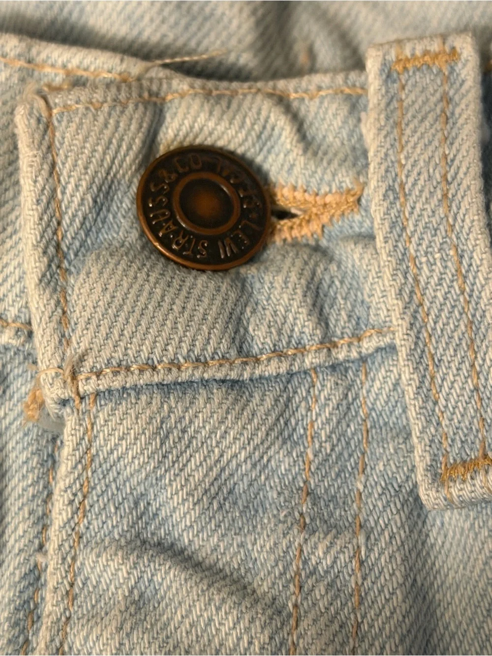 Vintage Kids Levis Size 12 Slim Light Washed  Orange Tab Denim Jeans USA
